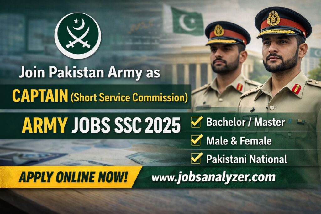 Join Pakistan Army as Captain (Short Service Commission) Jobs 2025