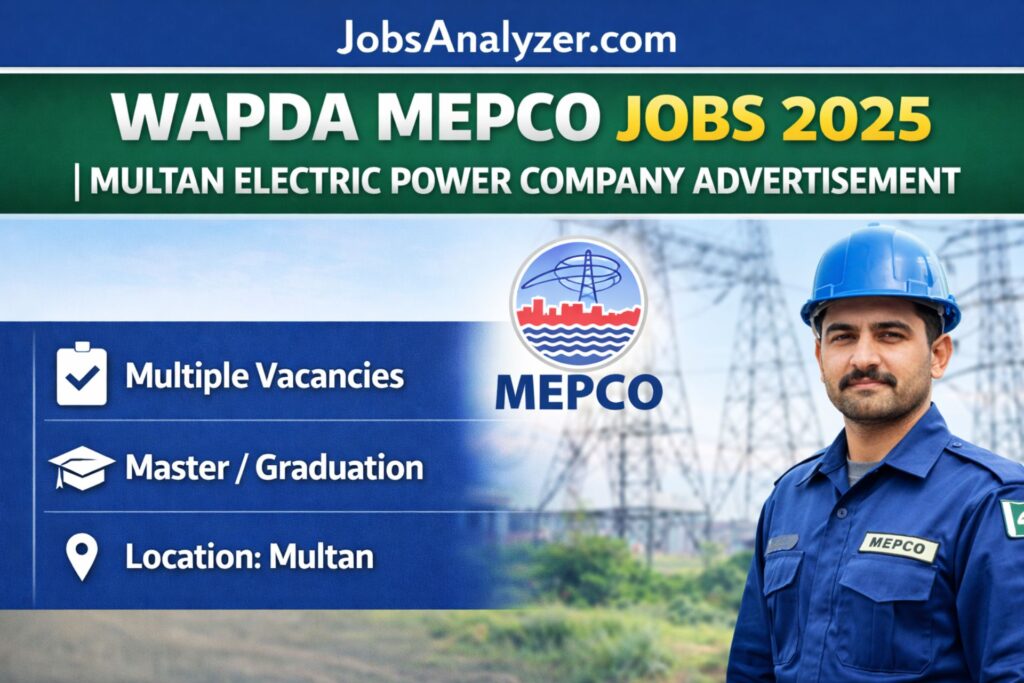 WAPDA MEPCO Jobs 2025 | Trustedpakistan.com