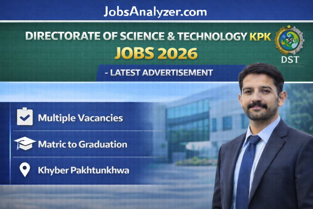 Directorate of Science & Technology KPK Jobs 2026 | JobsAnalyzer.com