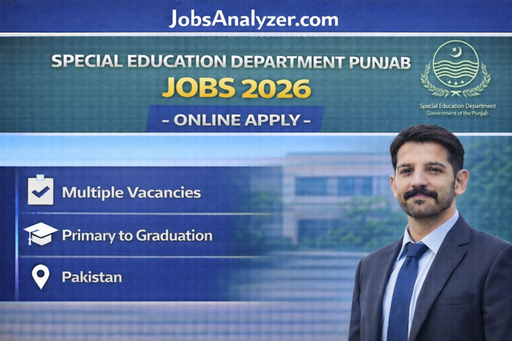 Special Education Department Punjab Jobs 2026 | JobsAnalyzer.com