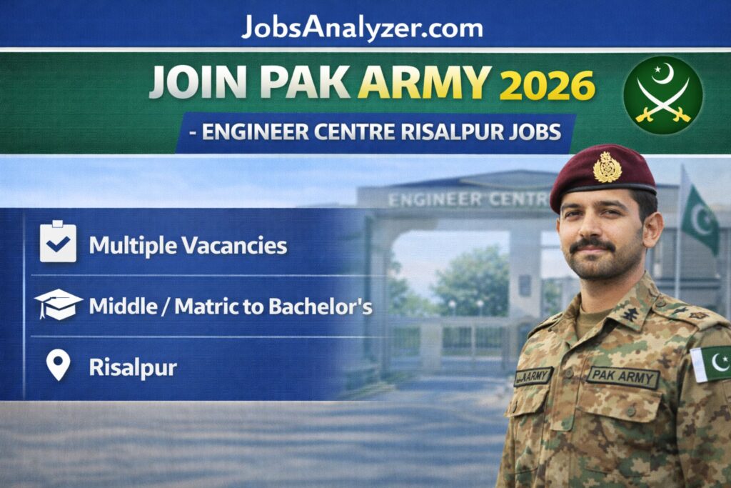 Join Pak Army 2026 | Engineer Centre Risalpur Jobs | JobsAnalyzer.com