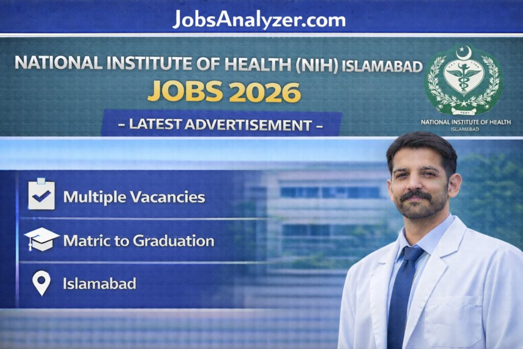National Institute of Health (NIH) Islamabad Jobs 2026 | jobsAnalyzer.com