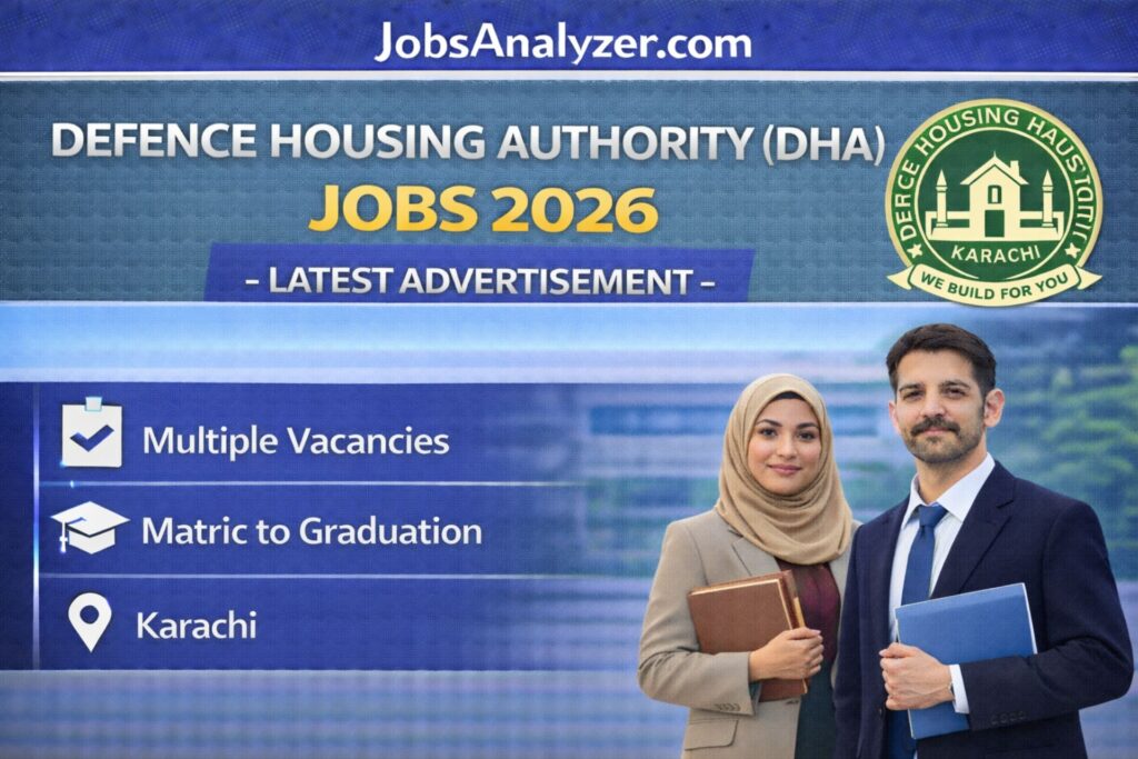 Defence Housing Authority (DHA) Karachi Jobs 2026 | JobsAnalyzer.com