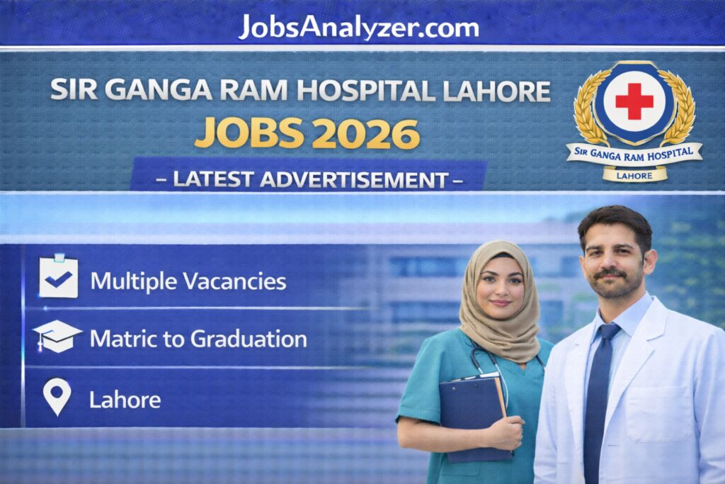 Sir Ganga Ram Hospital Lahore Jobs 2026 | JobsAnalyzer.com