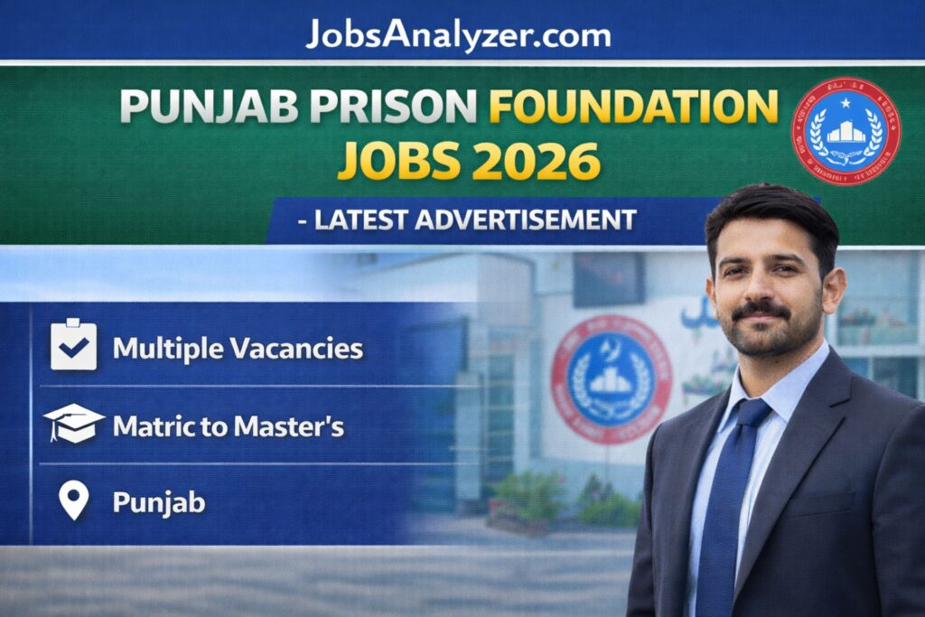 Punjab Prison Foundation Jobs 2026 | JobsAnalyzer.com