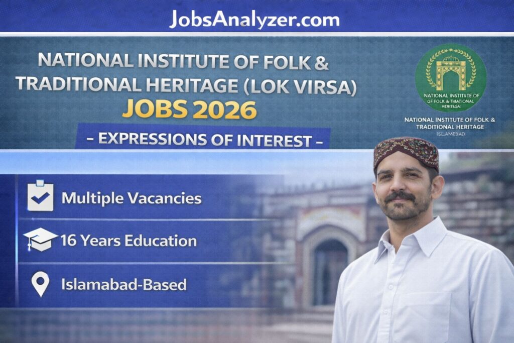 NIFTH Jobs 2026 (Lok Virsa, Islamabad) | JobsAnalyzer.com