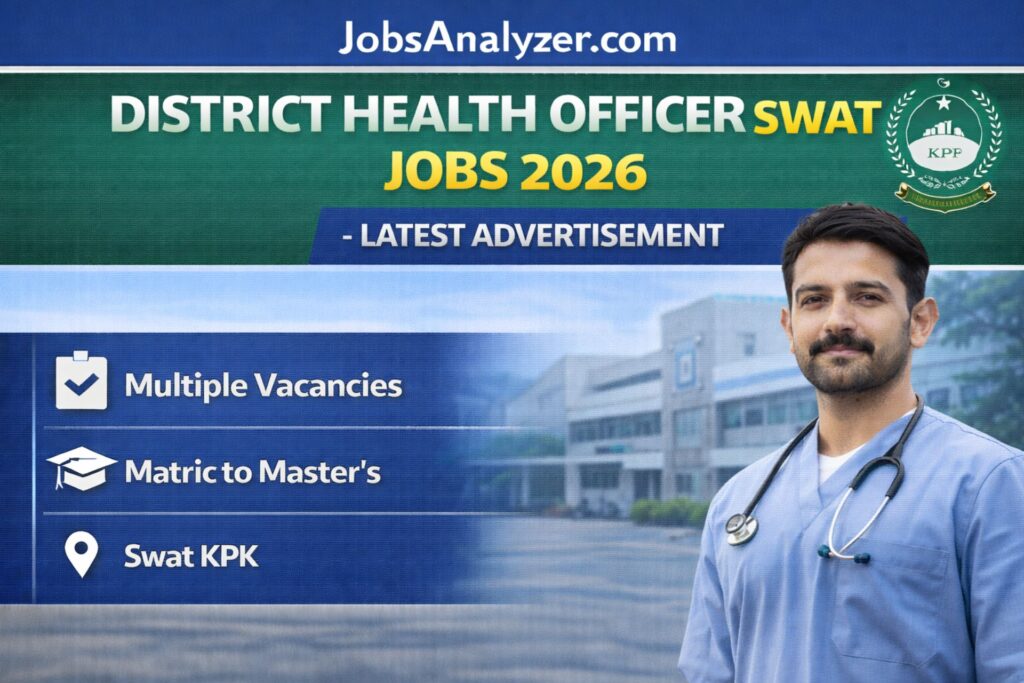 District Health Officer Swat Jobs 2026 | NTS Latest Advertisement | JobsAnalyzer.com