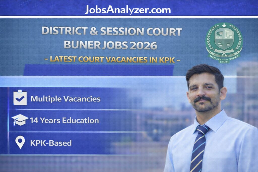 District & Session Court Buner Jobs 2026 | JobsAnalyzer.com