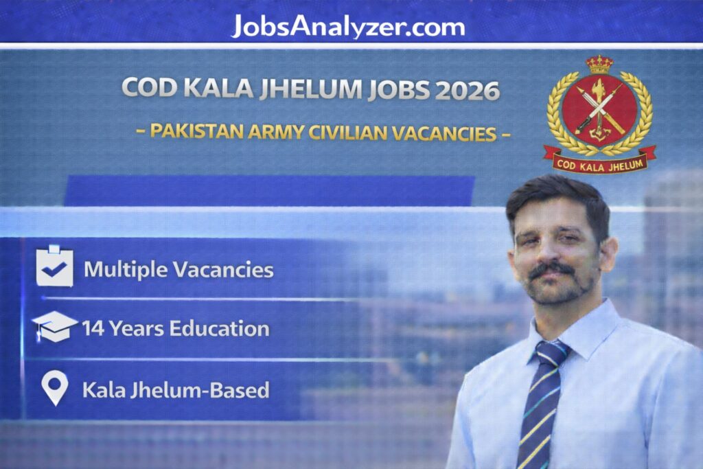 COD Kala Jhelum Jobs 2026 | JobsAnalyzer.com
