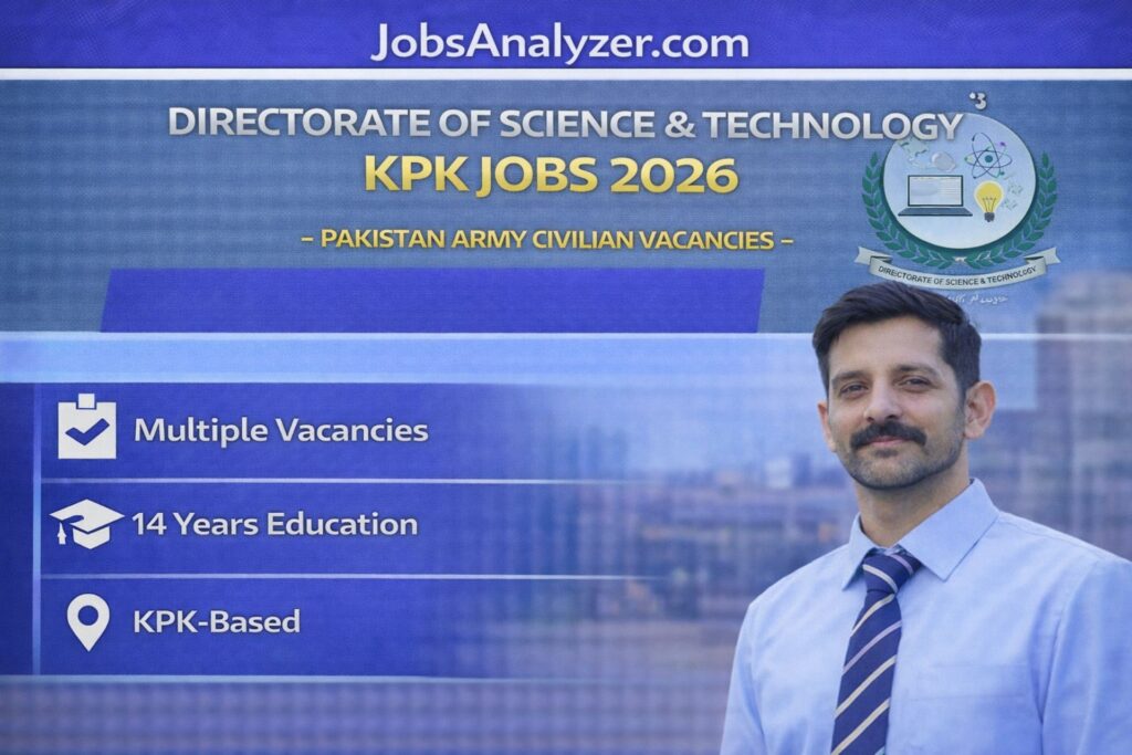 Directorate of Science & Technology KPK Jobs 2026 | JobsAnalyzer.com