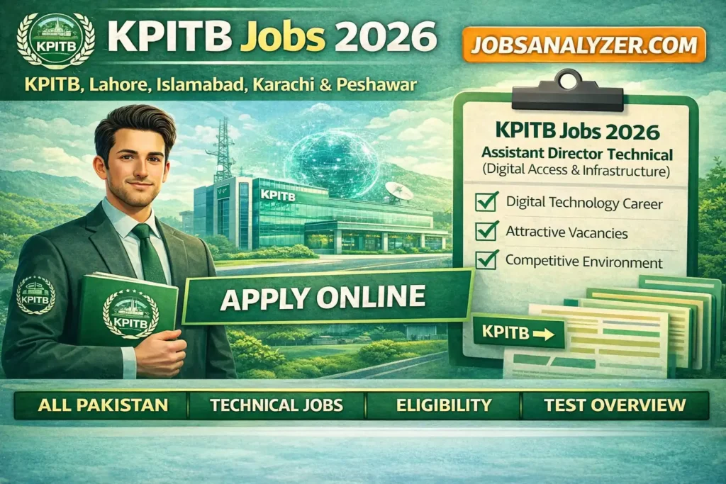 KPITB Jobs 2026 | Assistant Director Technical (Digital Access & Infrastructure) | JobsAnalyzer.com