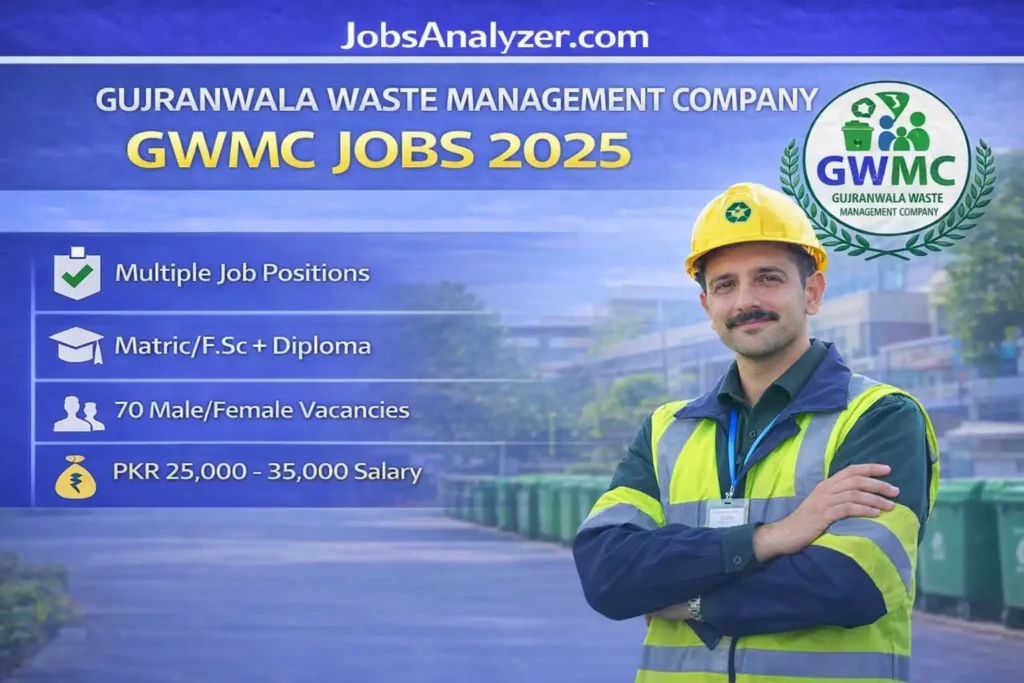 GWMC Gujranwala Waste Management Company Jobs 2026 | JobsAnalyzer.com
