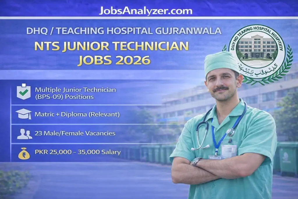 DHQ Gujranwala Teaching Hospital Jobs 2026 | JobsAnalyzer.com