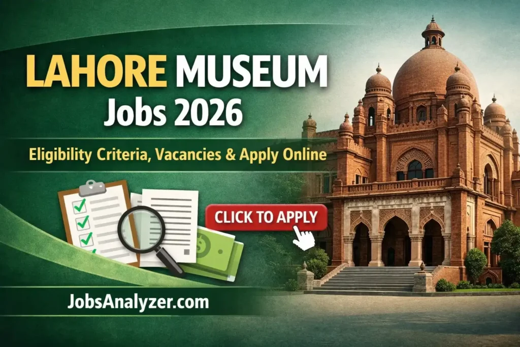 Lahore Museum Jobs 2026 | JobsAnalyzer.com