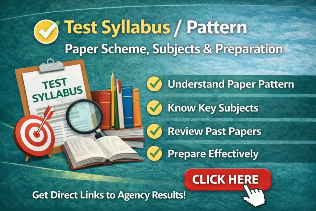 Test Syllabus / Pattern | Paper Scheme, Subjects & Preparation | JobsAnalyzer.com