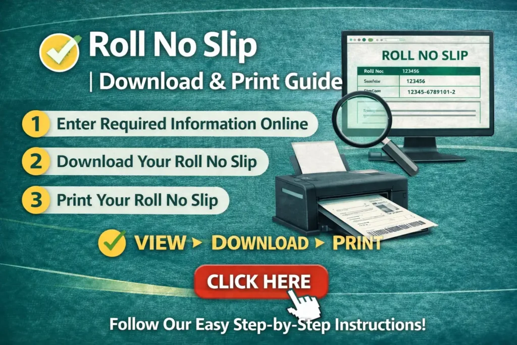 Roll No Slip | Download & Print Guide | JobsAnalyzer.com