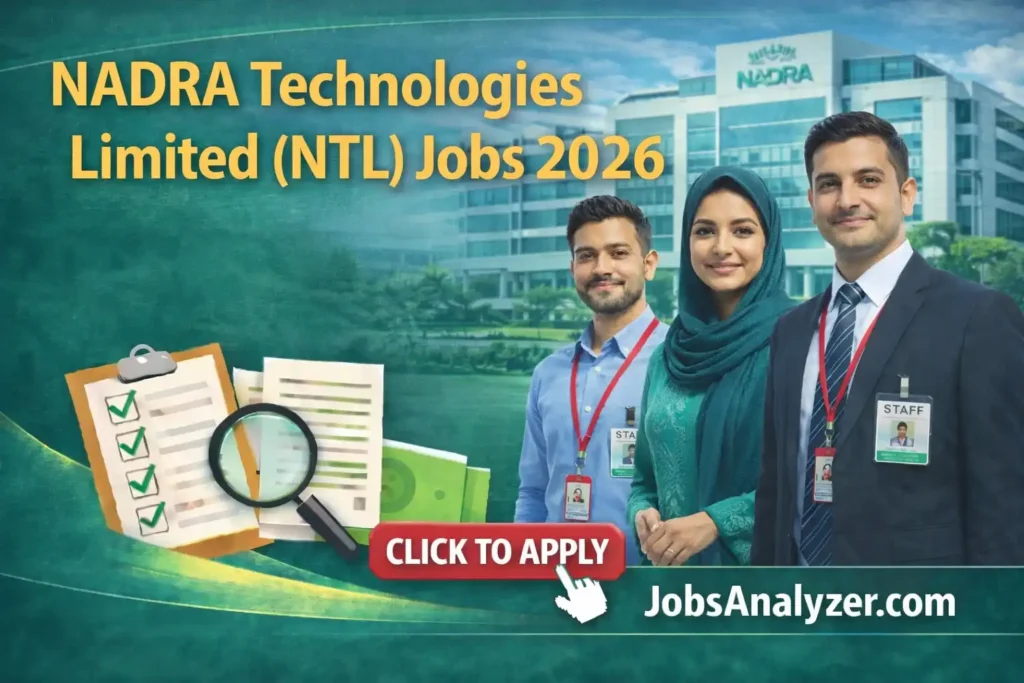 NADRA Technologies Limited (NTL) Jobs 2026 | JobsAnalyzer.com