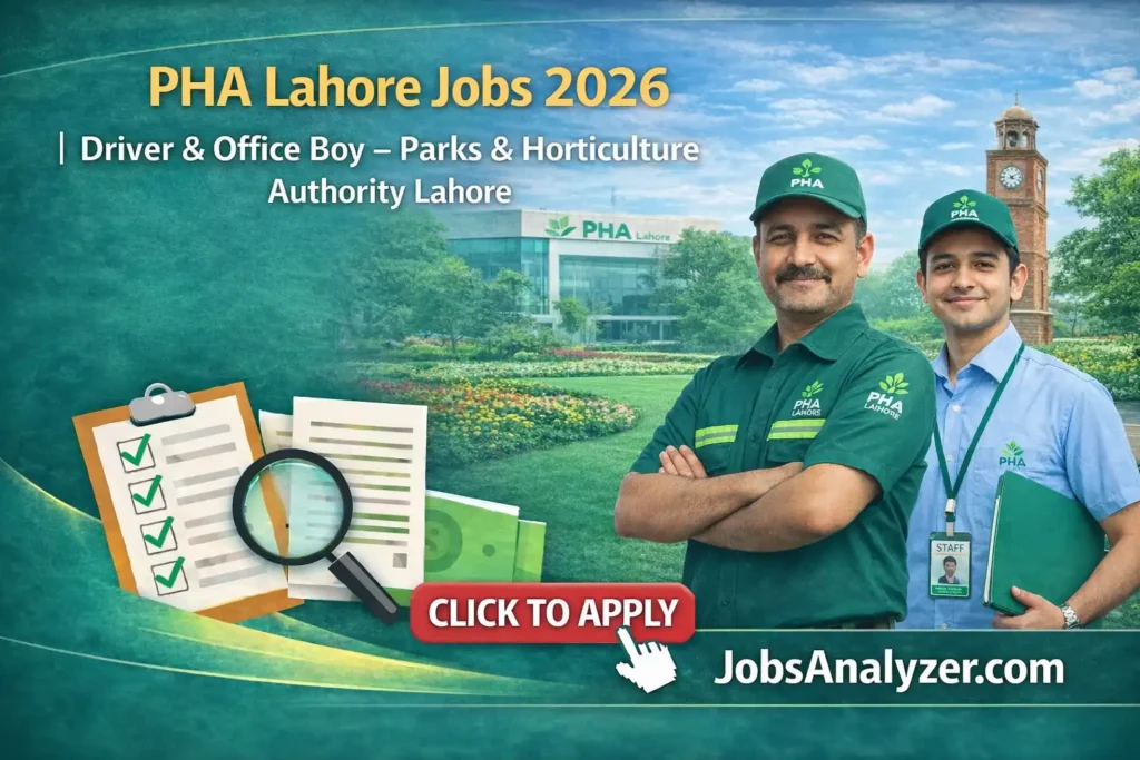PHA Lahore Jobs | JobsAnalyzer.com