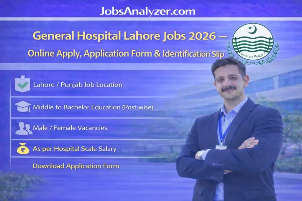 General Hospital Lahore Jobs 2026 | JobsAnalyzer.com