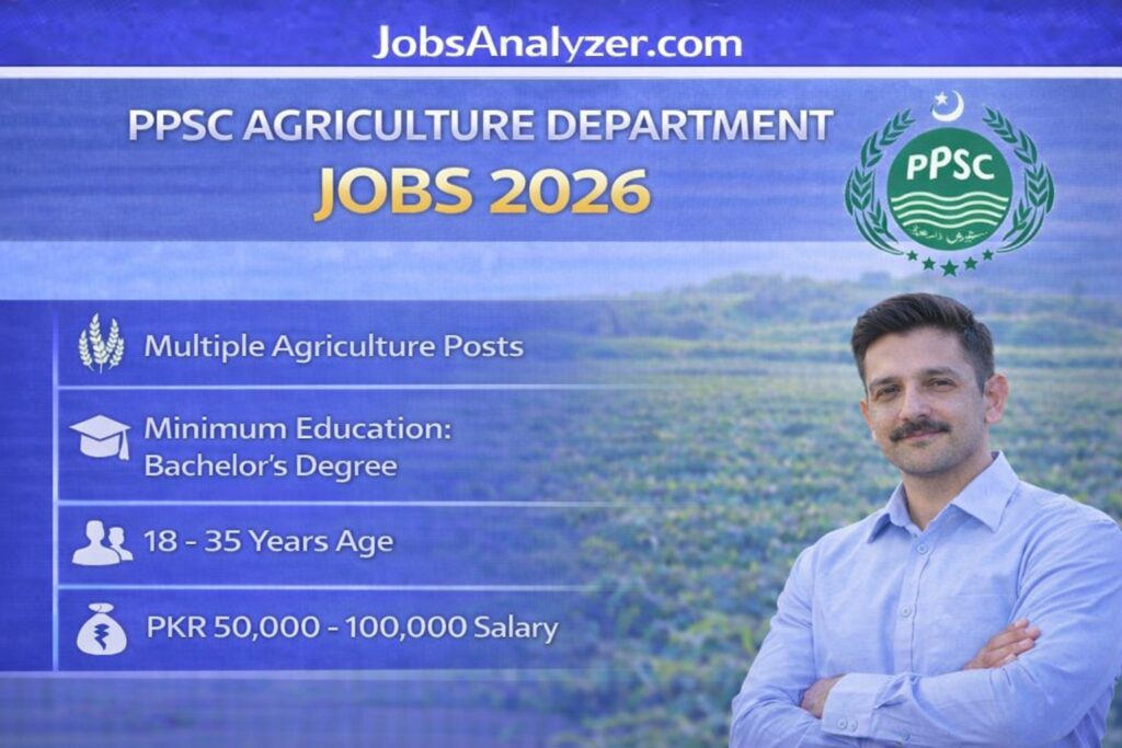 PPSC Agriculture Department Jobs 2026 | JobsAnalyzer.com