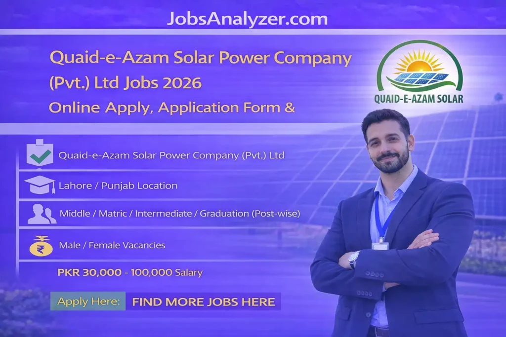 Quaid-e-Azam Solar Power Company (Pvt.) Ltd Jobs 2026