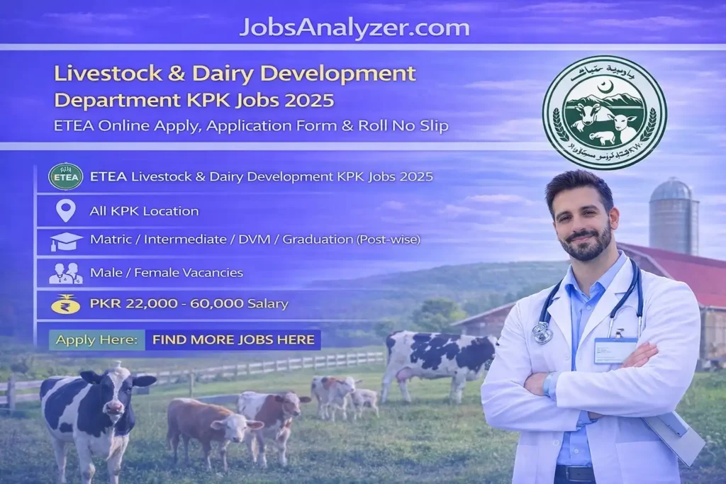 Livestock & Dairy Development Department KPK Jobs 2026