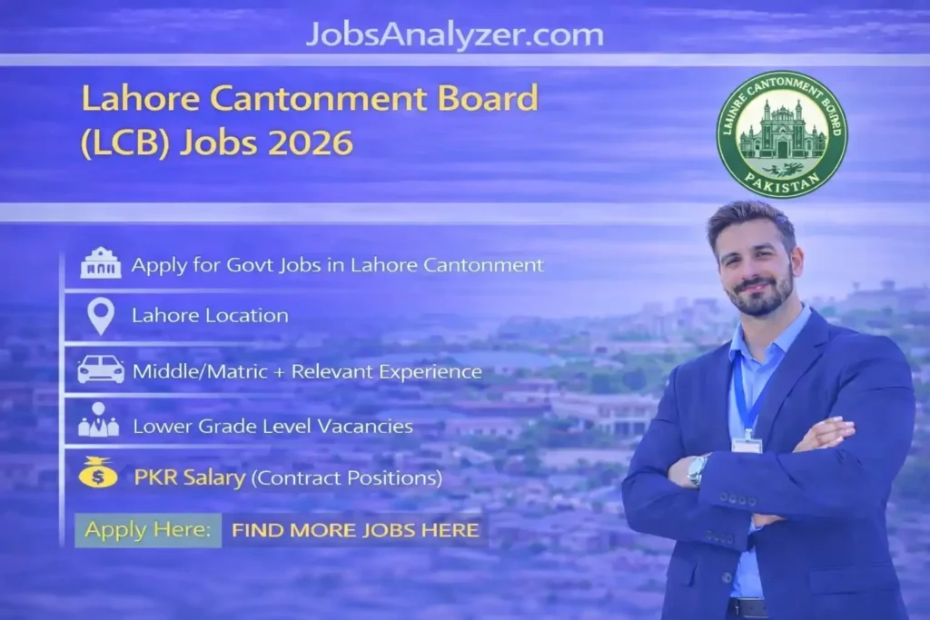 Lahore Cantonment Board (LCB) Jobs 2026 | jobsAnalyzer.com