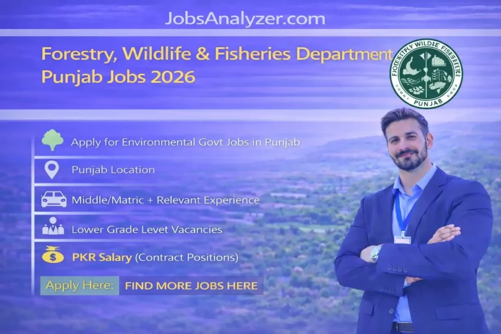 Forestry, Wildlife & Fisheries Department Punjab Jobs 2026 | JobsAnalyzer.com