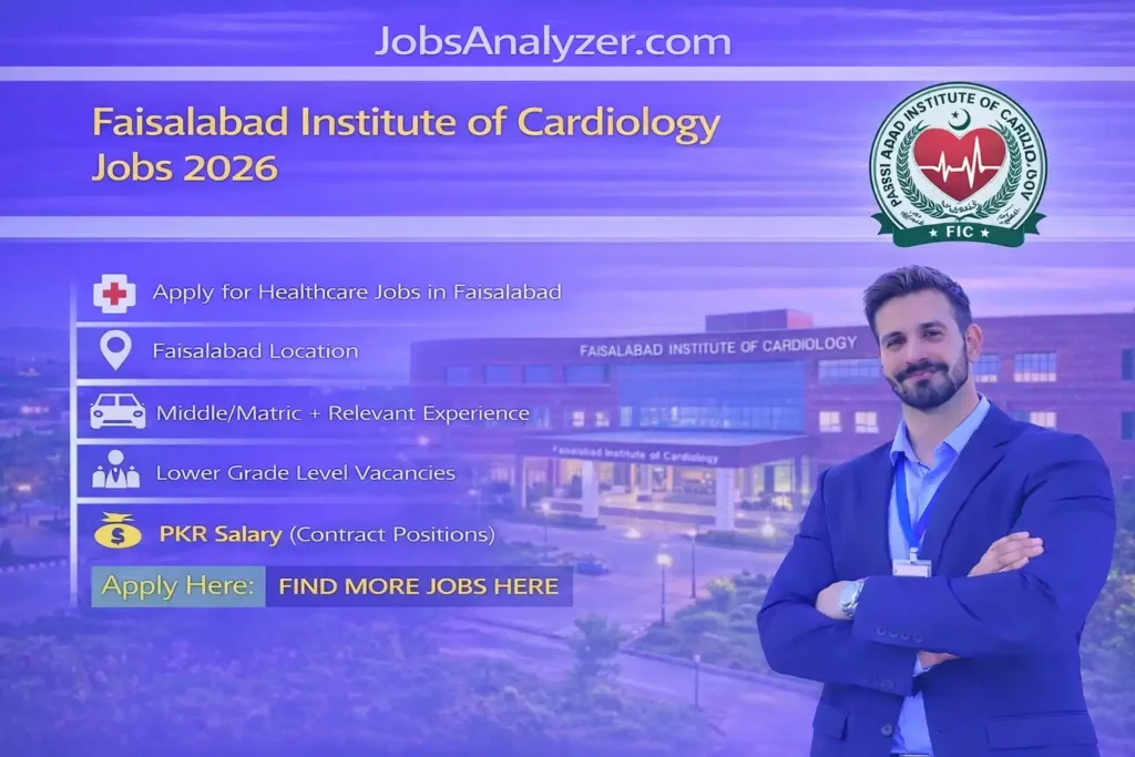 Faisalabad Institute of Cardiology Jobs 2026 | JobsAnalyzer.com
