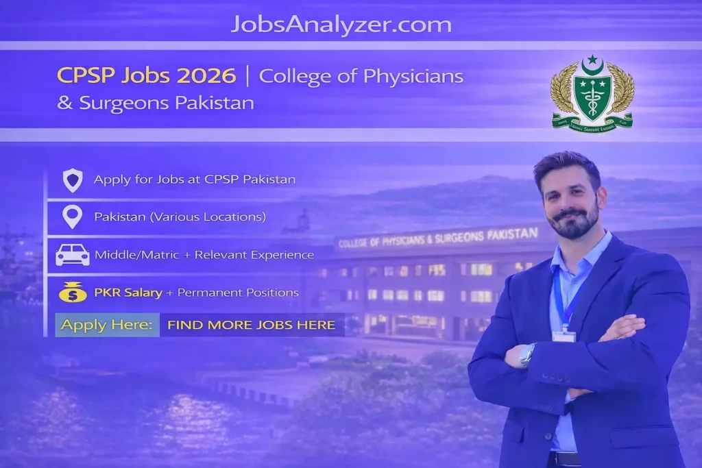 CPSP Jobs 2026 | College of Physicians & Surgeons Pakistan | JobsAnalyzer.com