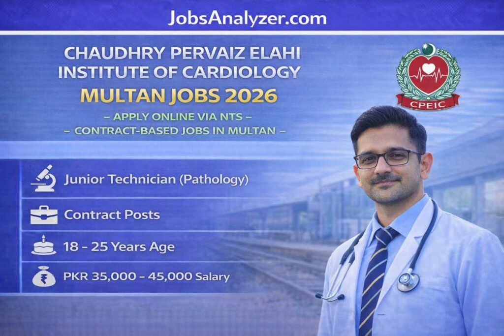 Chaudhry Pervaiz Elahi Institute of Cardiology Multan Jobs 2026 | JobsAnalyzer.com