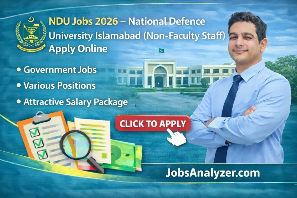 NDU Jobs 2026 – National Defence University Islamabad | JobsAnalyzer.com