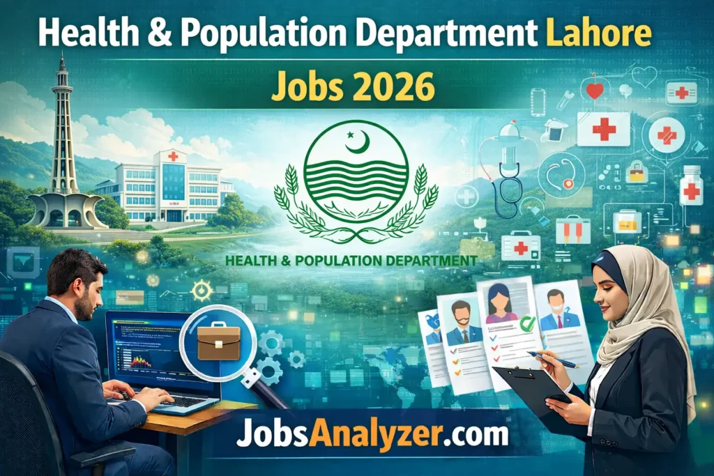 Health & Population Department Lahore Jobs 2026
